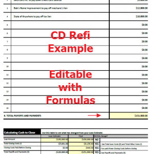 Closing Disclosure Form Refinance Fillable 5 page